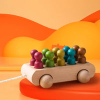 Thumbnail for Pop & Roll – Motoriset taidot ja fantasia – Puiset nuket auto setti