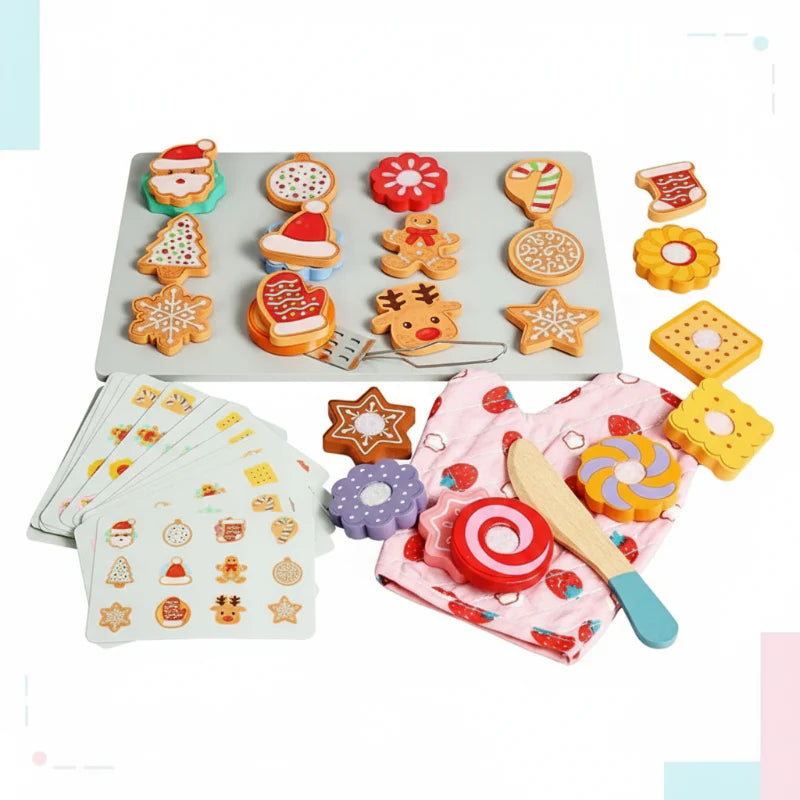 TinyKitchen – Luova ja leikkisä – Puinen keksien lajittelupeli