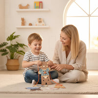 Thumbnail for ThreadBear – Söpö ja opettavainen – Montessori-lankaleikkikarhu