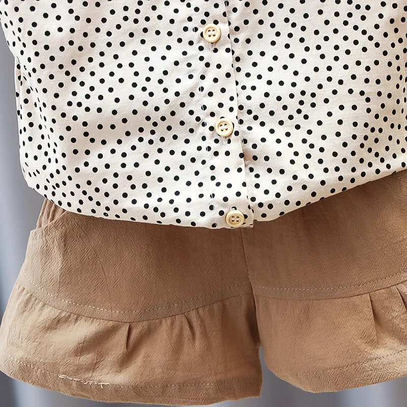 Mini Fashion™ - Puuvillainen kesäasu tytöille