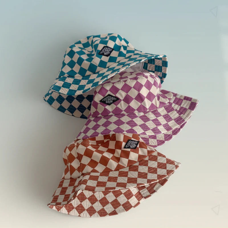 Bucket Hat – Söpö ja suojaava – lasten ruudullinen hattu