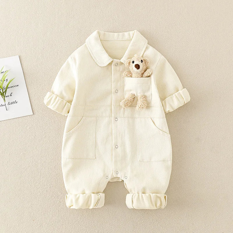 Mini Fashion™ - Mukava & tyylikäs - Denim jumpsuit vauvoille