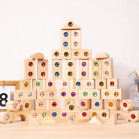 Thumbnail for Rainbow Gem Stacking Blocks – Luova ja opettavainen – Puinen pinoamispalikkasarja