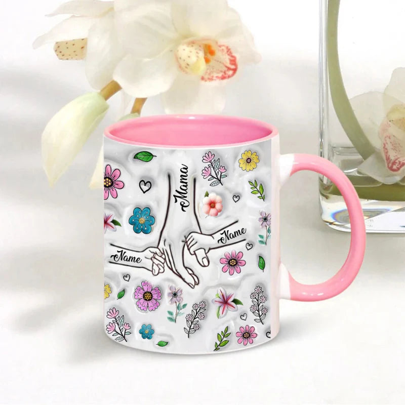 Personalized Kids Name Mug – Ainutlaatuinen äitienpäivälahja – Henkilökohtainen muki
