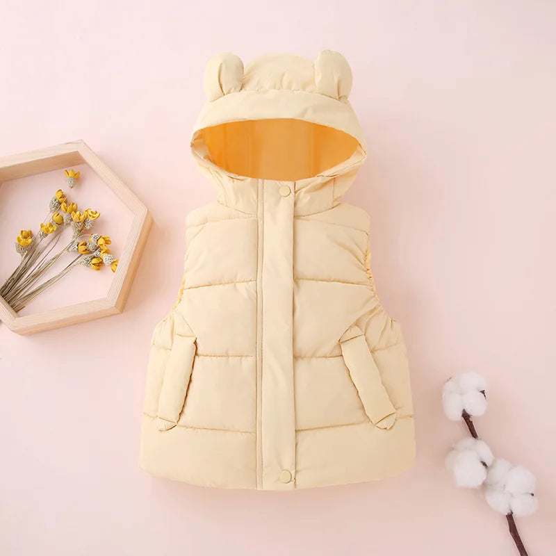 Mini Fashion™ - Lämmin ja trendikäs - Hupullinen toppaliivi