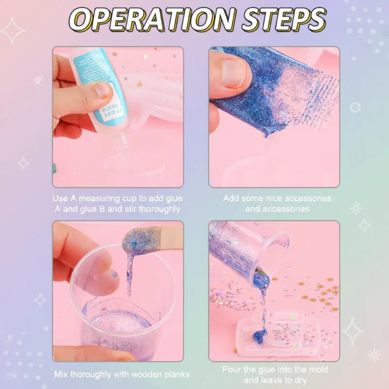 DIY Crystal Keychain Kit – Luova & leikkisä – avaimenperän askartelusetti