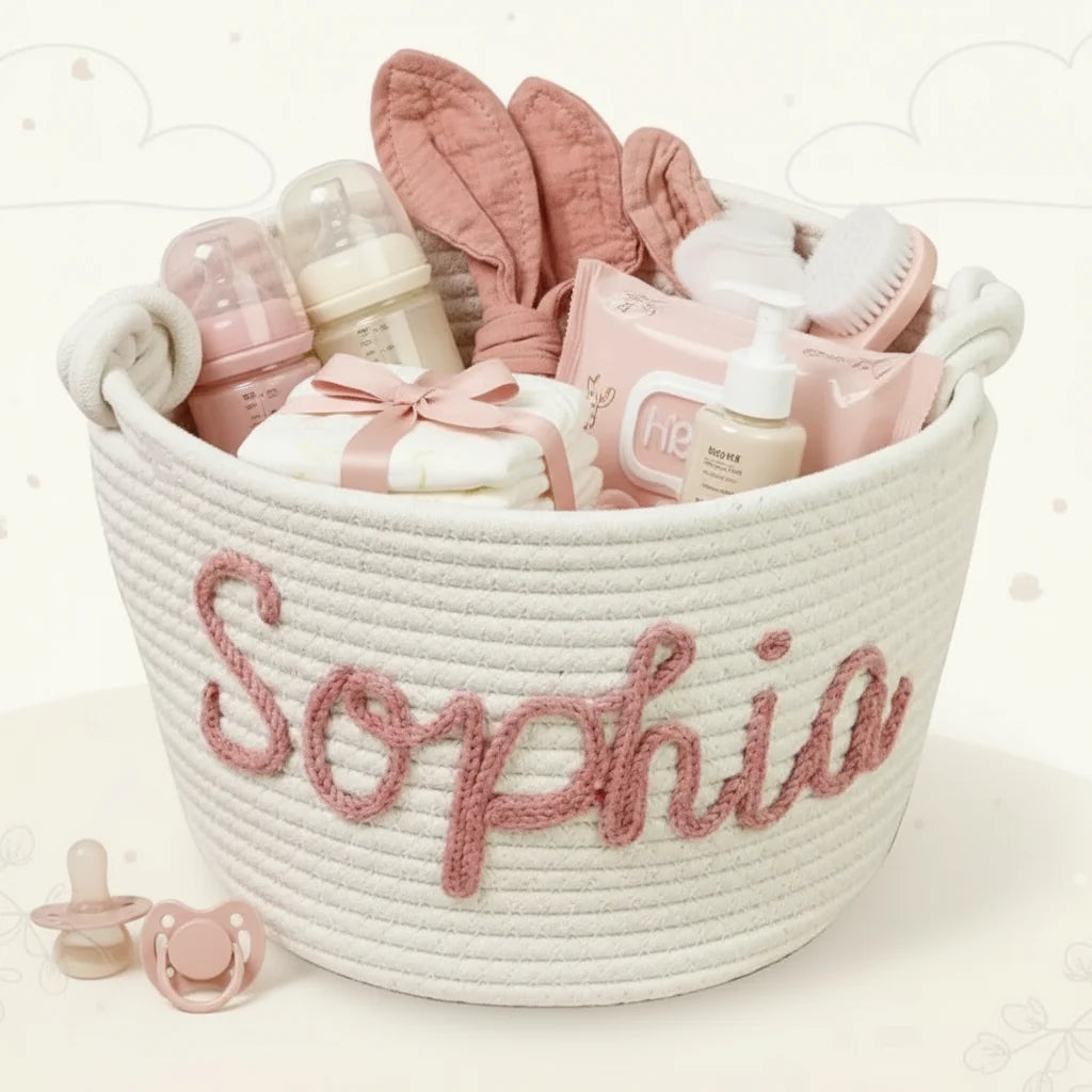 CuddleBasket – Söpö ja henkilökohtainen – henkilökohtainen vaippakori