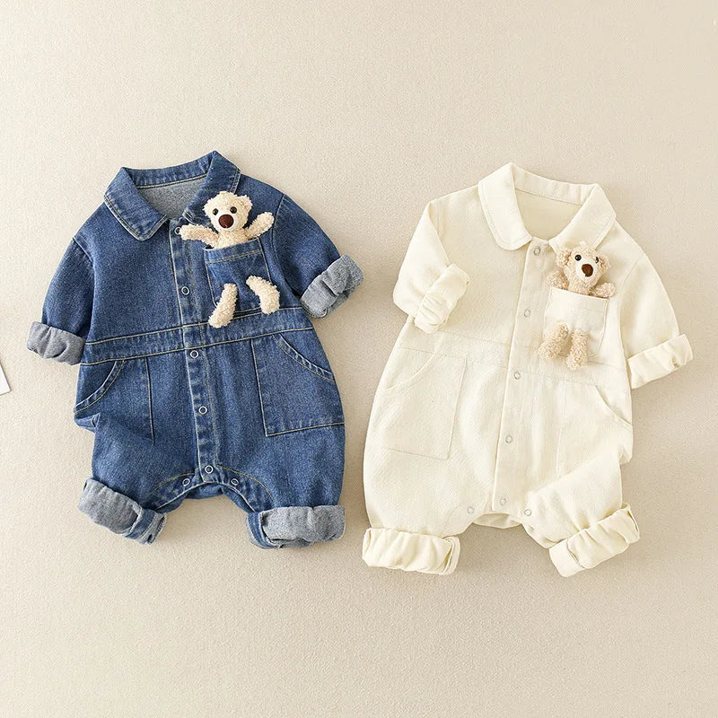 Mini Fashion™ - Mukava & tyylikäs - Denim jumpsuit vauvoille