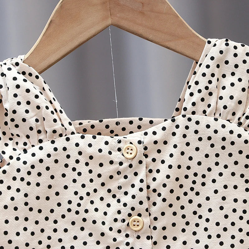Mini Fashion™ - Puuvillainen kesäasu tytöille