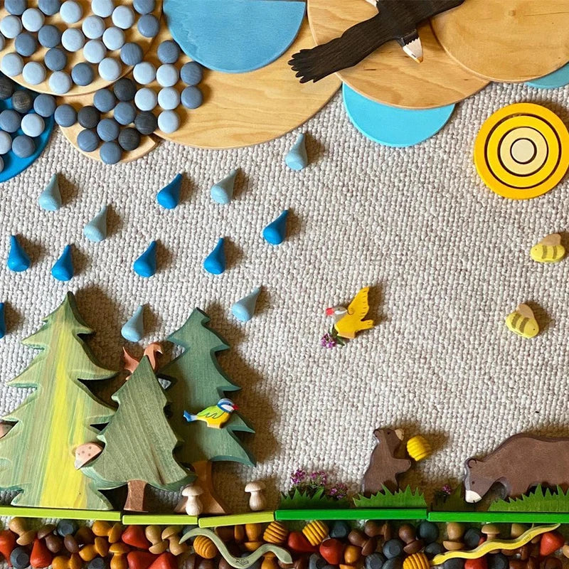 Rainbow Blocks™ – Luova väritys hauskaa – Puinen värityspelisarja