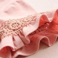 Thumbnail for Girls Trumpet Sleeve Top – Elegantti ja mukava – Pitsihihainen