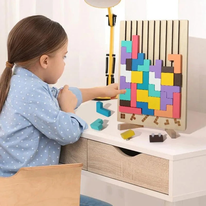 Puzzle Totem™ – Ajattele & rakenna – Puinen palapeli peli