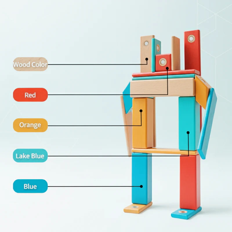MagPlayer – Luovuus ja motoriset taidot – DIY-puumagneettiset rakennuspalikat