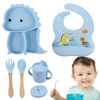Thumbnail for Dino Tablewear Set™ - 7-osainen setti - Silikoniset lasten ruokailuvälineet
