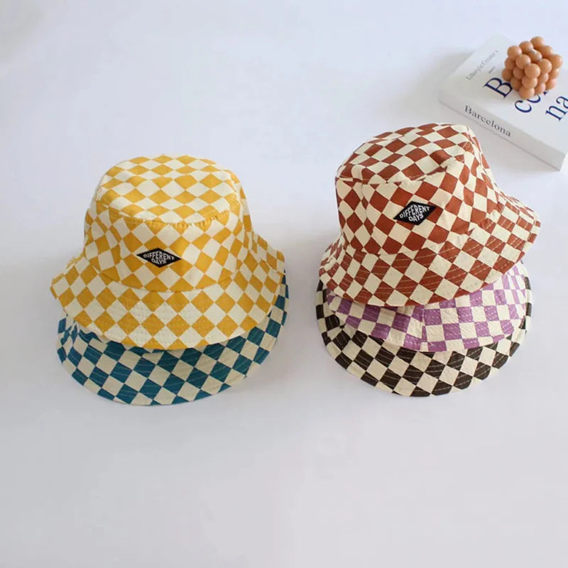 Bucket Hat – Söpö ja suojaava – lasten ruudullinen hattu