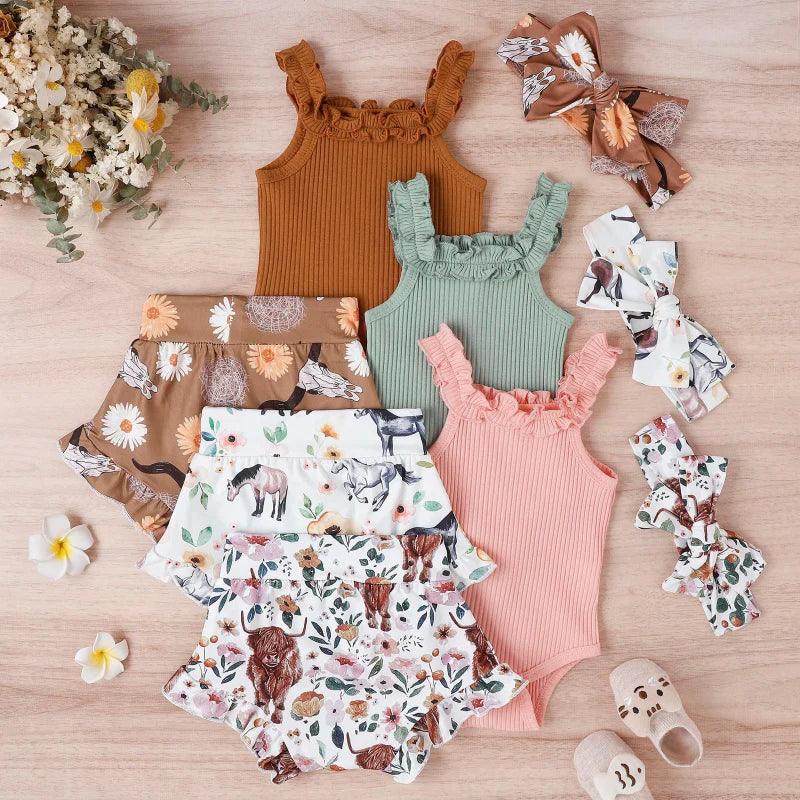 Baby Girl Summer Outfit – Söpö ja ilmava – vauvan vaatesetti
