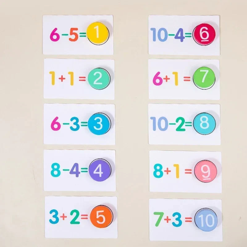 Math Tokens™ - Laskeminen ja ratkaiseminen - Matematiikka-kortit lapsille