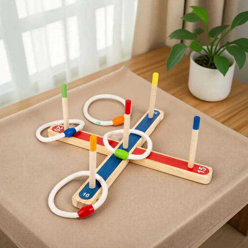 Montessori Ring Toss Game – Aktiivinen ja opettavainen – renkaanheitto-peli