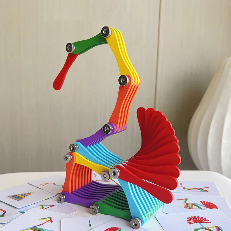 Folding Brain Toy™ – Ajattele & leiki – Puinen taitettava palapeli