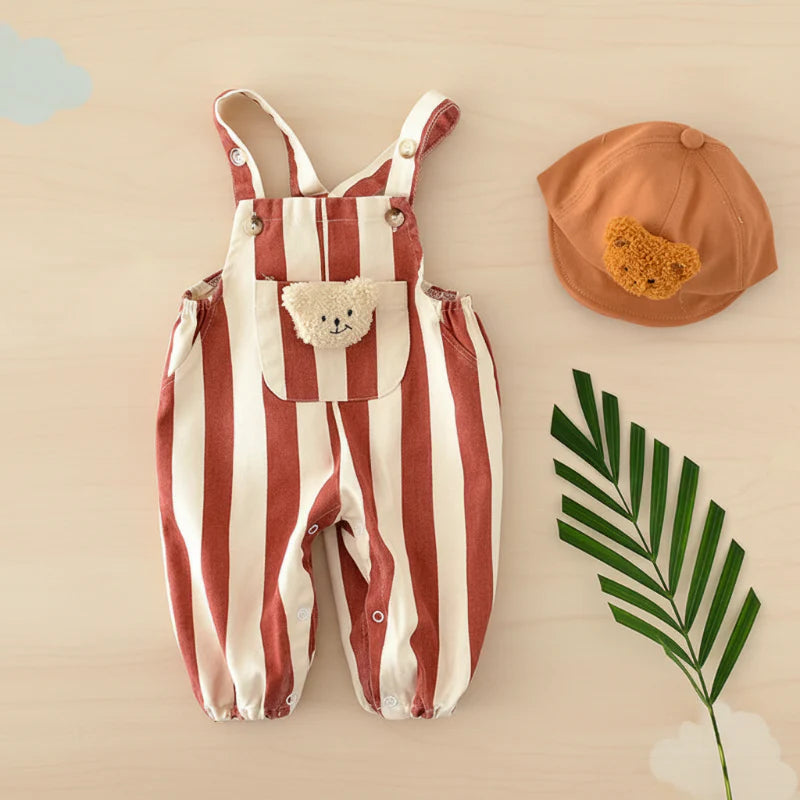 Striped Overall Romper – Pehmeä ja mukava – Lasten haalari