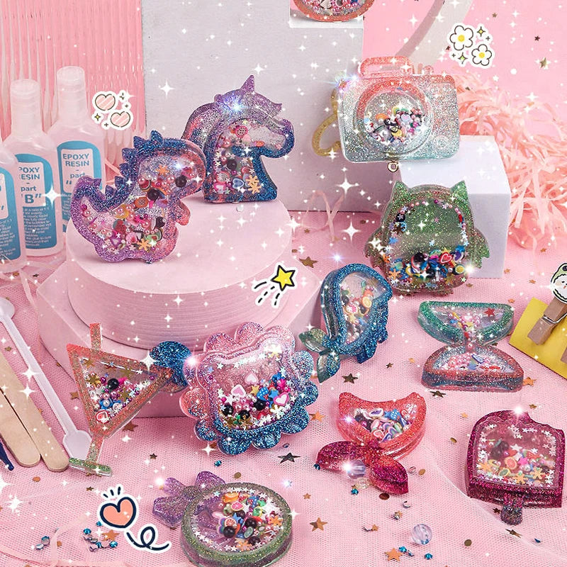 DIY Crystal Keychain Kit – Luova & leikkisä – avaimenperän askartelusetti
