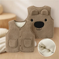 Thumbnail for Baby Bear Fleece Vest – Lämmin ja pehmeä – Lasten karhuliivi