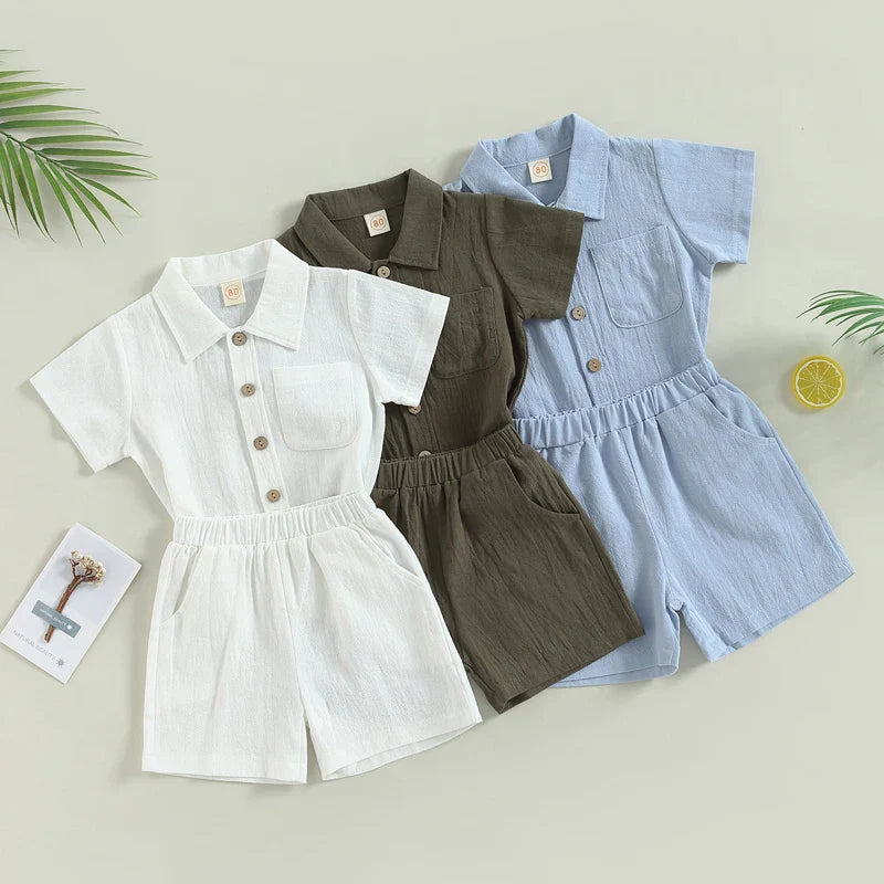 Mini Fashion™ – Kova & tyylikäs - puuvillainen vauvan asu