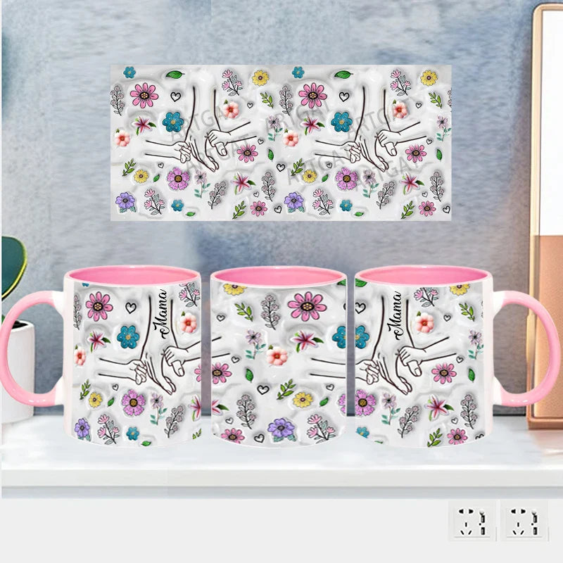 Personalized Kids Name Mug – Ainutlaatuinen äitienpäivälahja – Henkilökohtainen muki