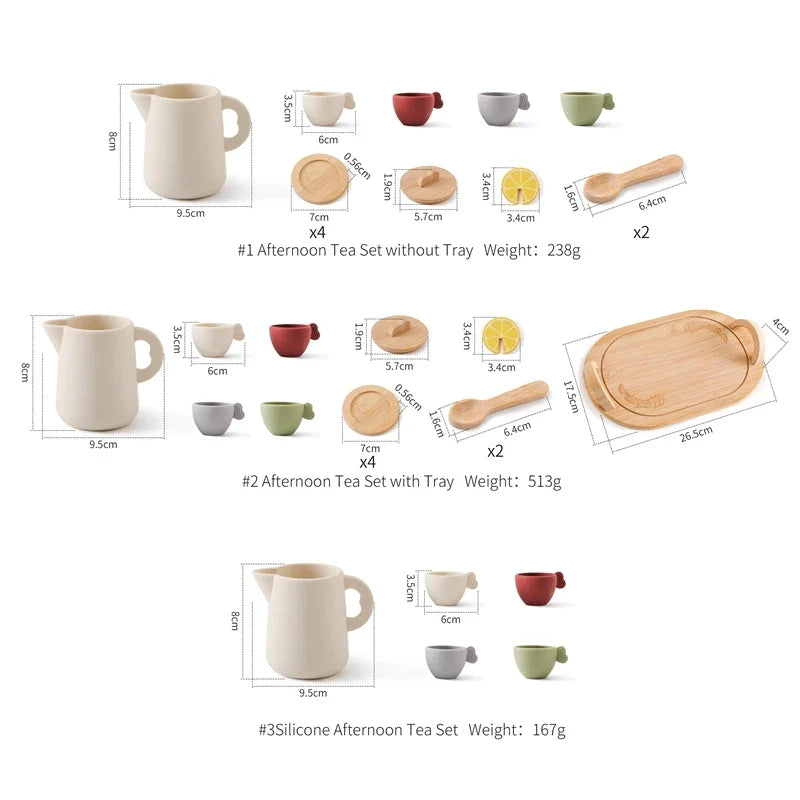 Woods™ - Puu & silikoni - Lasten teesetti