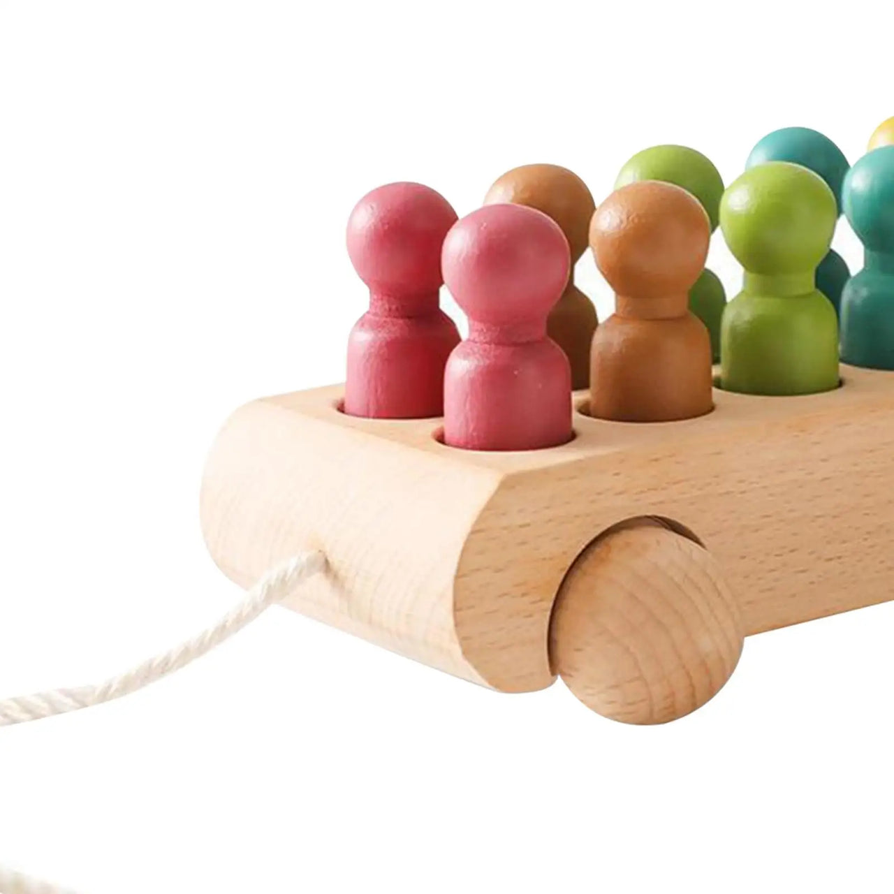 Pop & Roll – Motoriset taidot ja fantasia – Puiset nuket auto setti