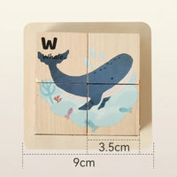 Thumbnail for WoodMind – Luova ja opettavainen – 6-in-1 Montessori-eläinpuupalapeli