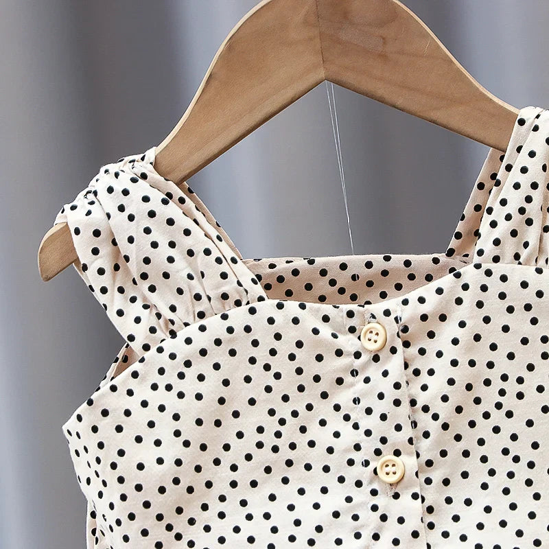 Mini Fashion™ - Puuvillainen kesäasu tytöille