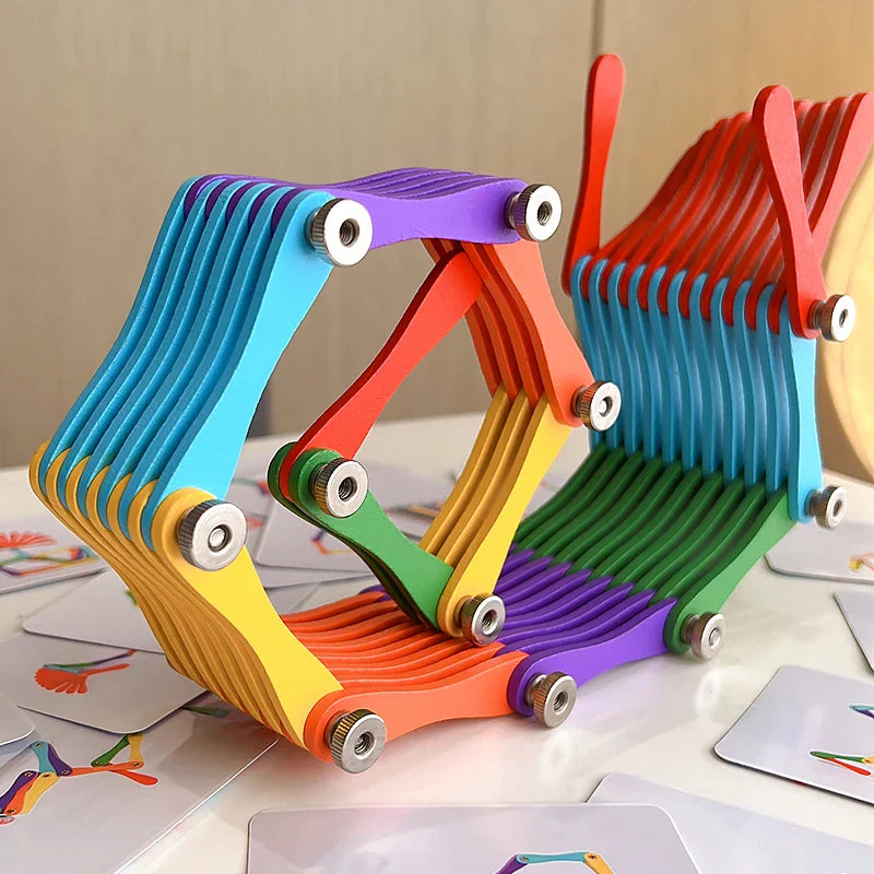 Folding Brain Toy™ – Ajattele & leiki – Puinen taitettava palapeli