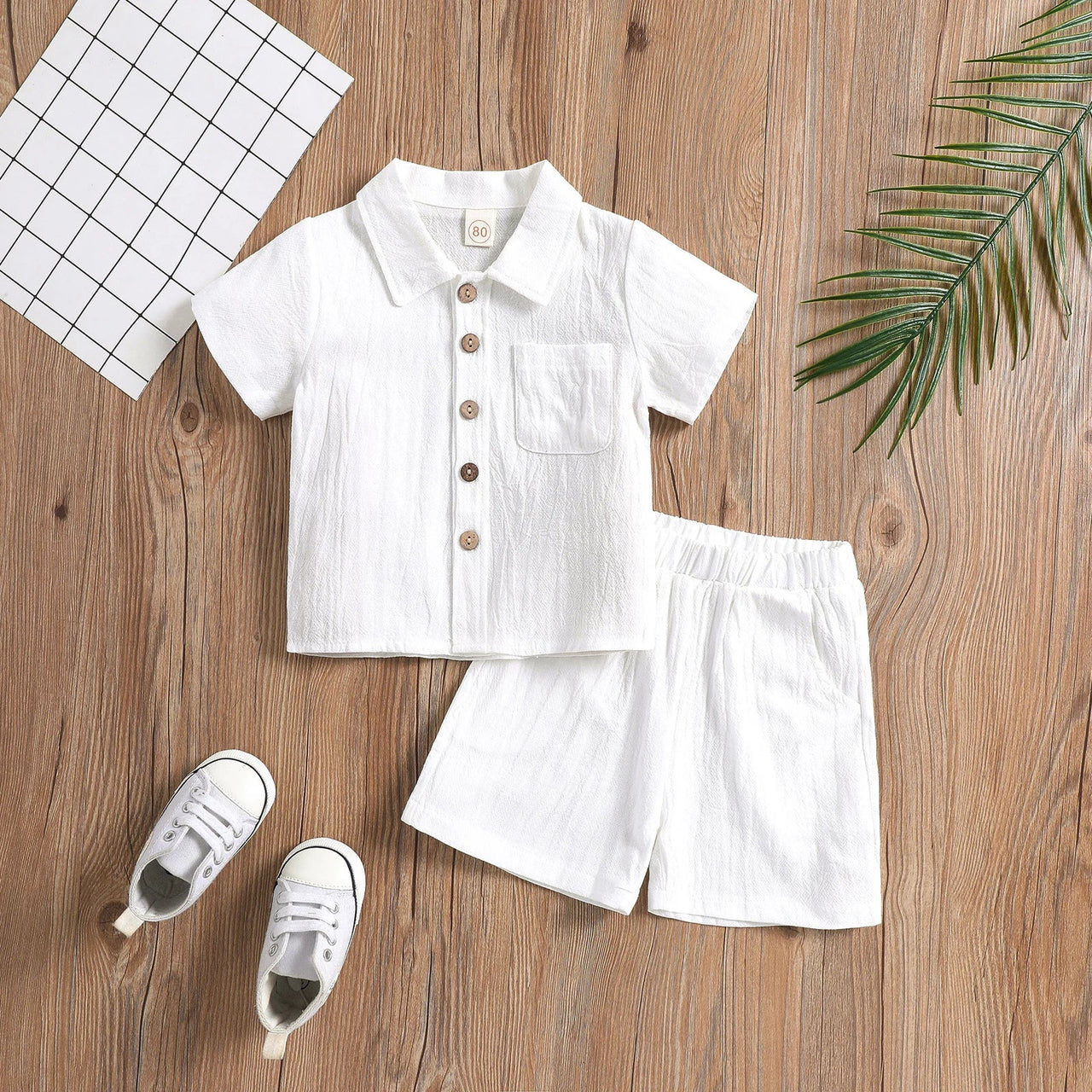 Mini Fashion™ – Kova & tyylikäs - puuvillainen vauvan asu