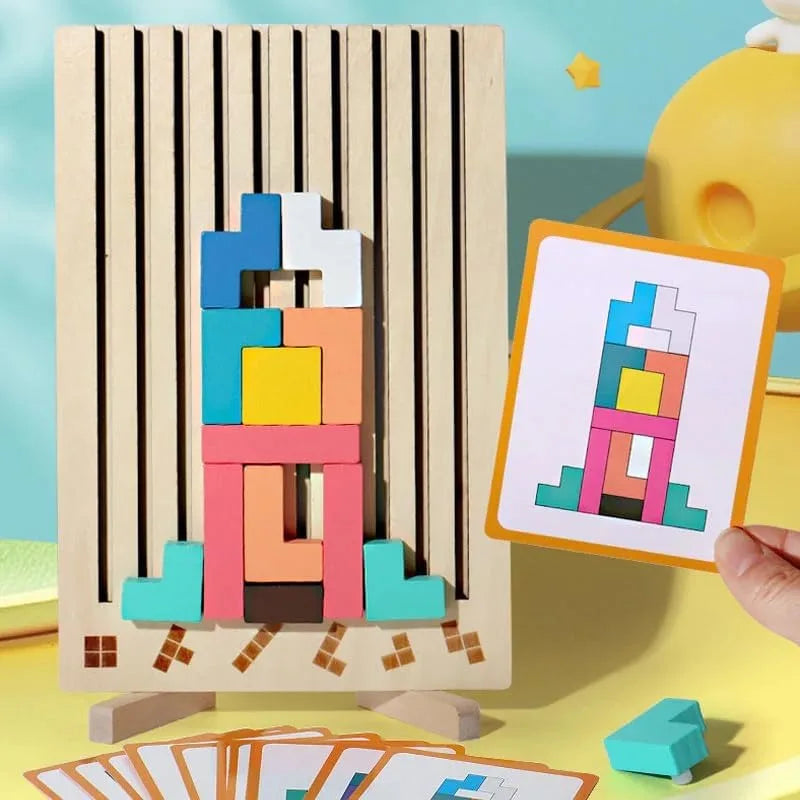 Puzzle Totem™ – Ajattele & rakenna – Puinen palapeli peli