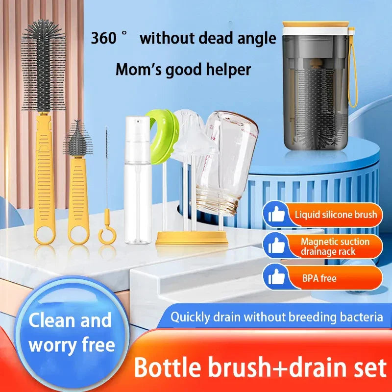 Bottle Cleaning Kit™ - Kätevä matkalla - Vauvapulloharja ja -puhdistin