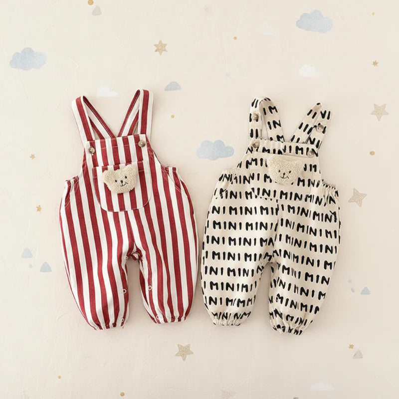 Striped Overall Romper – Pehmeä ja mukava – Lasten haalari