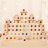 Thumbnail for Rainbow Gem Stacking Blocks – Luova ja opettavainen – Puinen pinoamispalikkasarja
