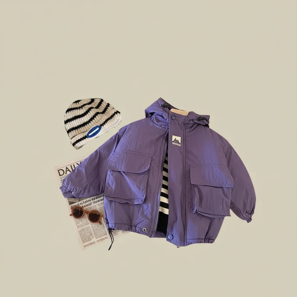 LiloWear – Tuulenpitävä ja vettä hylkivä – Lasten tuulitakki hupulla