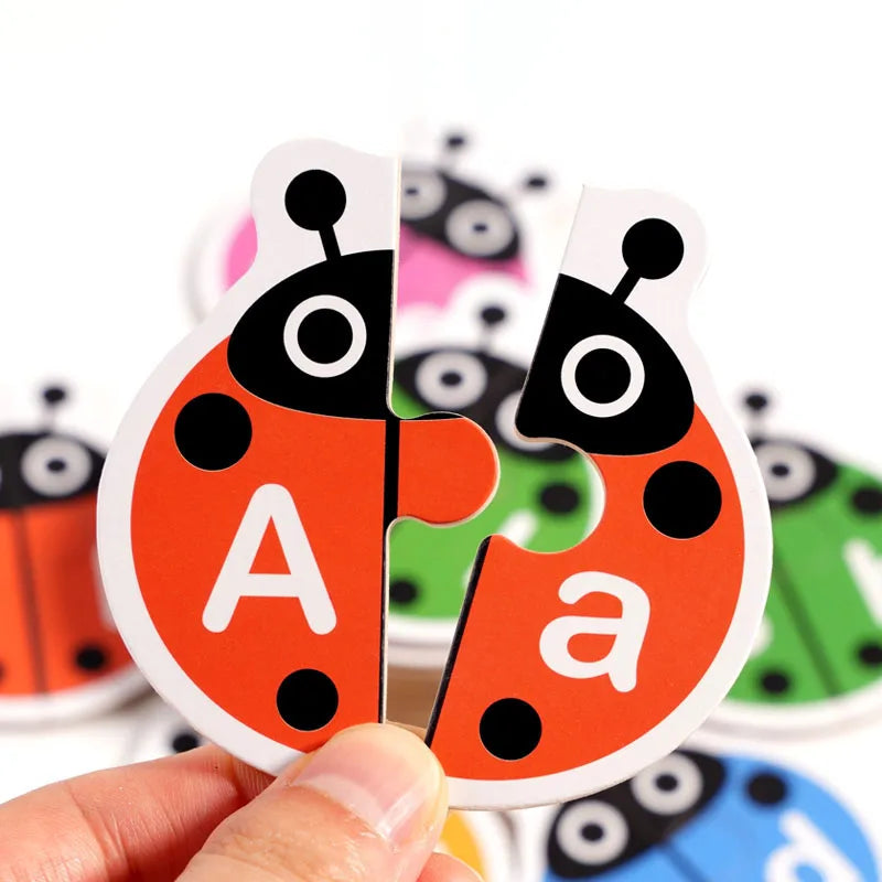 Wooden Letter Matching Game – Oppiminen ja leikki – Aakkospalapeli