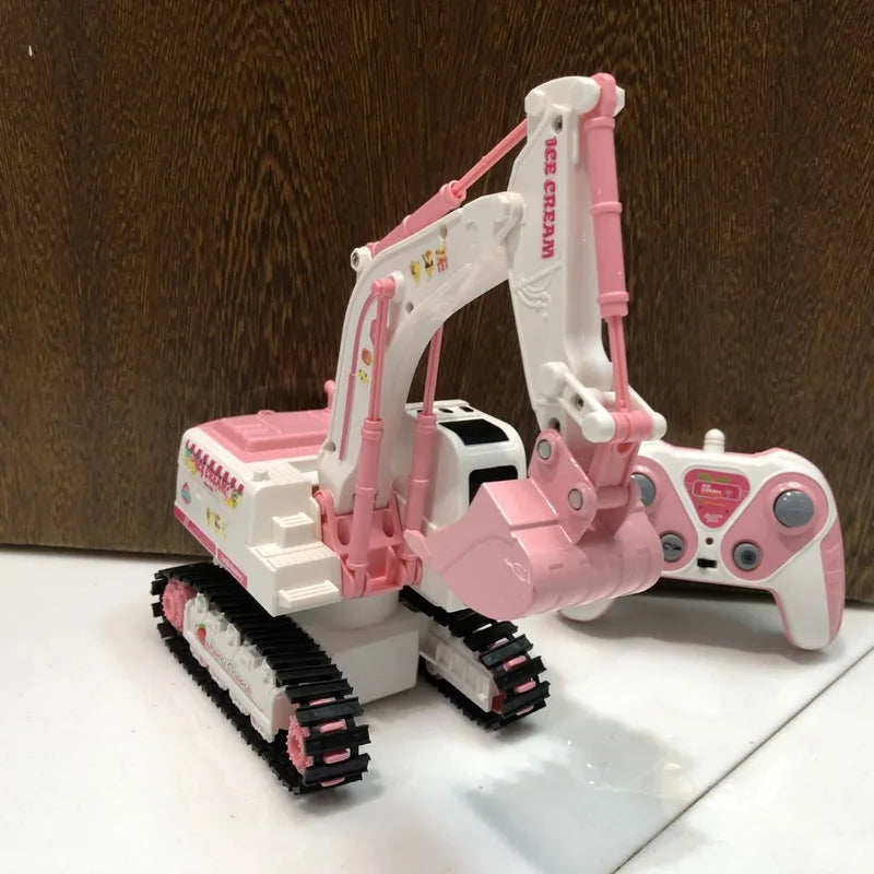 Pink Power Digger™ – Kaivurilelu tytöille - RC-kaivinkone