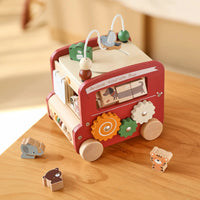 Thumbnail for BusyRide – Koulutus ja monipuolisuus – Puinen Montessori-aktiviteettibussi