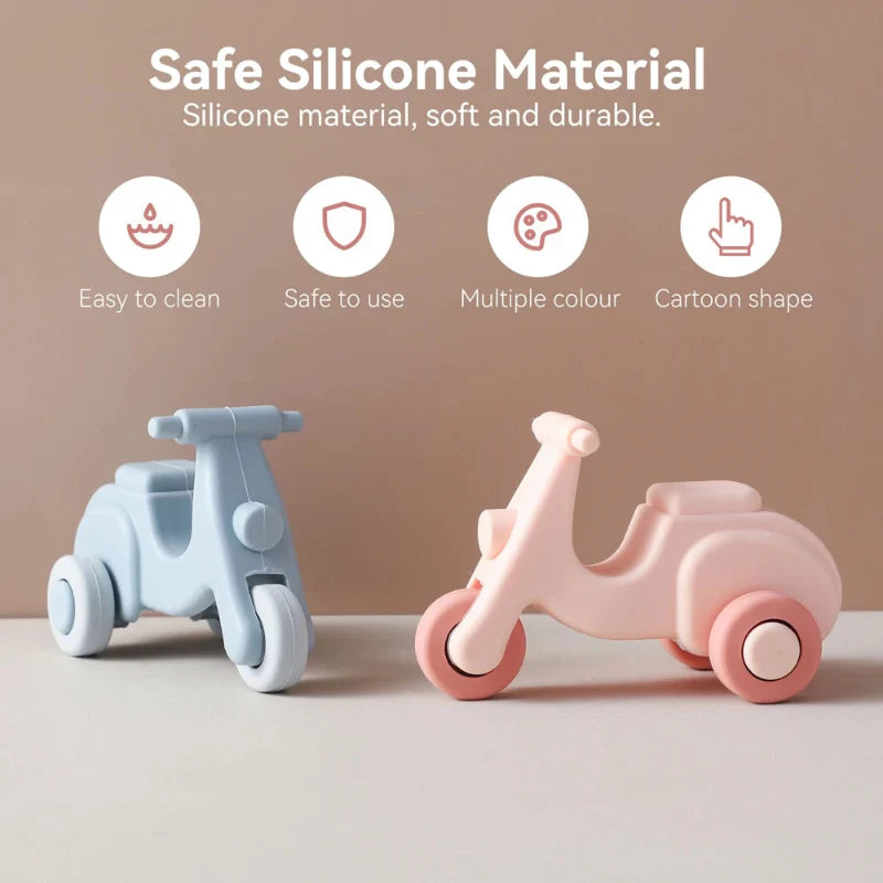 Montessori Silicone Toy Car – Turvallinen ja purulelu – silikoninen puruleluajoneuvo
