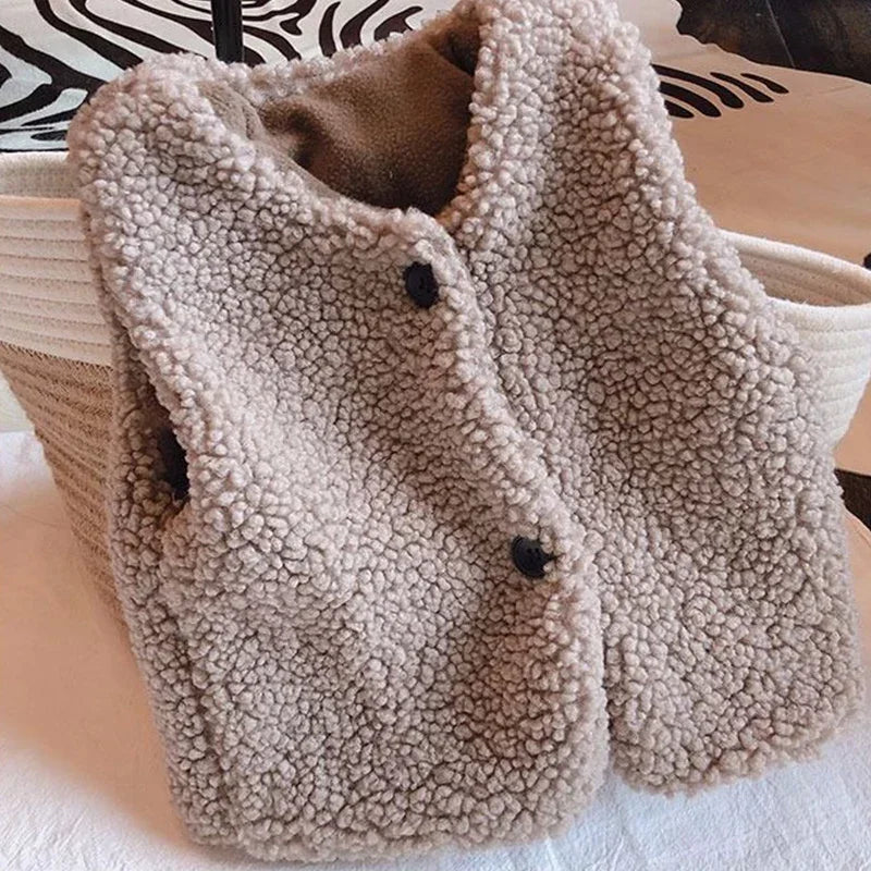 Mini Fashion™ - Lämmin ja söpö - Lasten pörröliivi