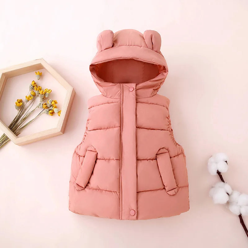 Mini Fashion™ - Lämmin ja trendikäs - Hupullinen toppaliivi