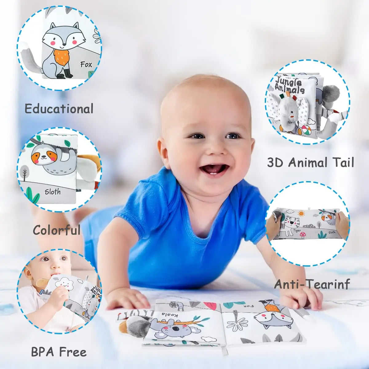 Soft Sensory Book – Tunne & Tutustu – Vauva kirjanen