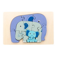 Thumbnail for Animal Puzzle™ – Tutustu ja opi – Cartoon puinen palapeli
