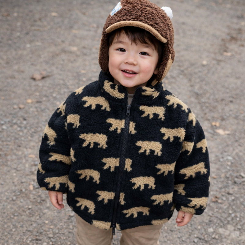 Mini Fashion™  – Erittäin pehmeä ja lämmin – Karhufleece-takki