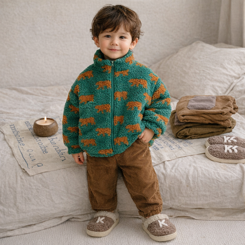 Mini Fashion™  – Erittäin pehmeä ja lämmin – Karhufleece-takki