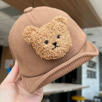 Thumbnail for Mini Fashion - Kova ja söpö - Corduroy-lastenlippalakki Karhu
